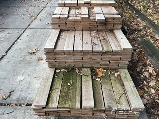 Ca. 216x Angelim Pedra Beschoeiingsplanken, 20x100mm, lengte 22/200cm,
